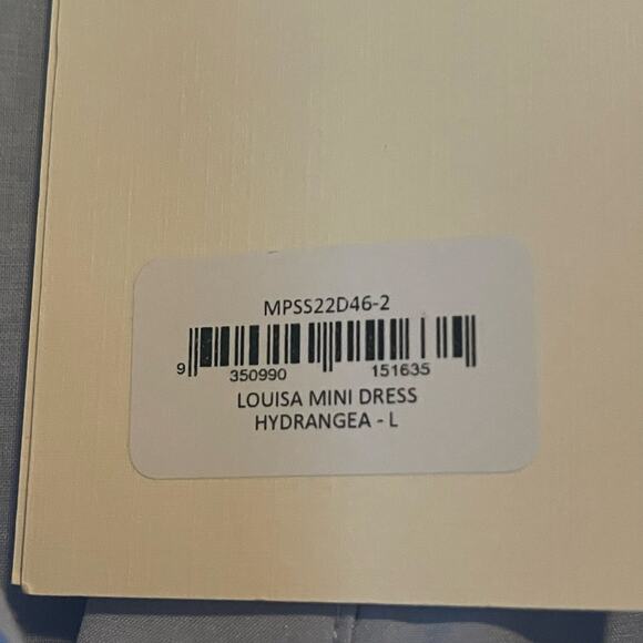 NEW Magali Pascal Louisa Tiered Mini Dress in Hydrangea Blue Size Large - Picture 10 of 13